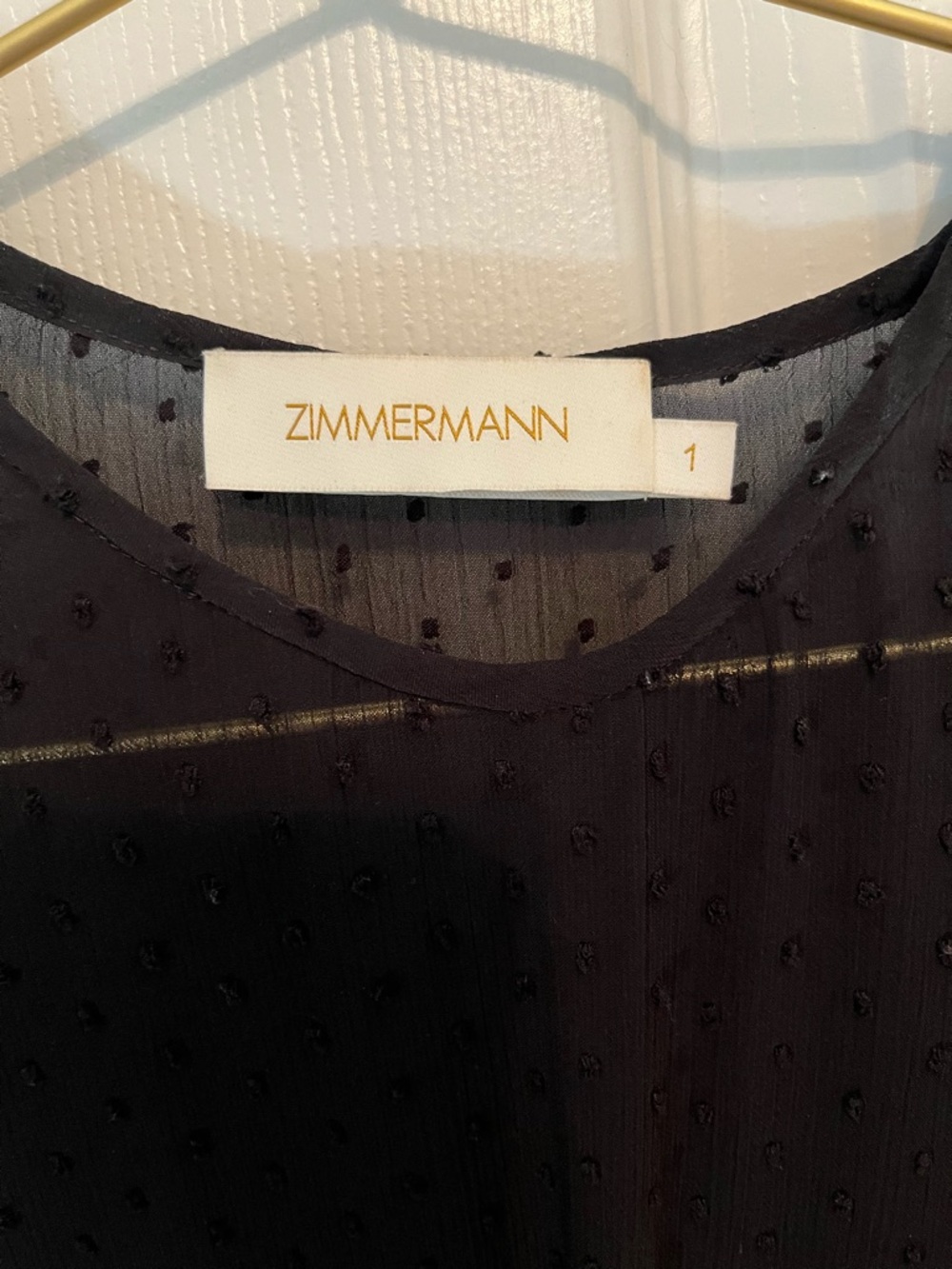 Zimmermann Espionage Frill Mini Dress Black Swiss Dot Lace Size 1 Rare - Picture 5 of 16